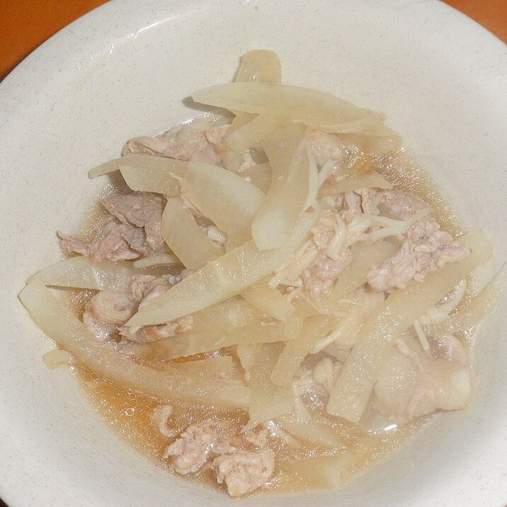 豚肉・大根・エノキのスープ煮